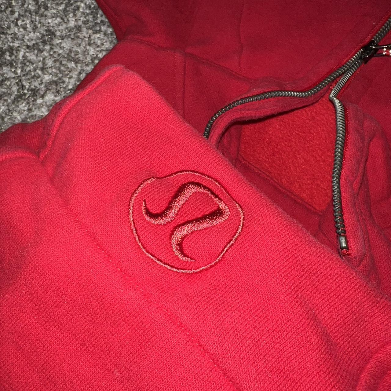 Lululemon Red Scuba FullZip Up Hoodie (originally... Depop
