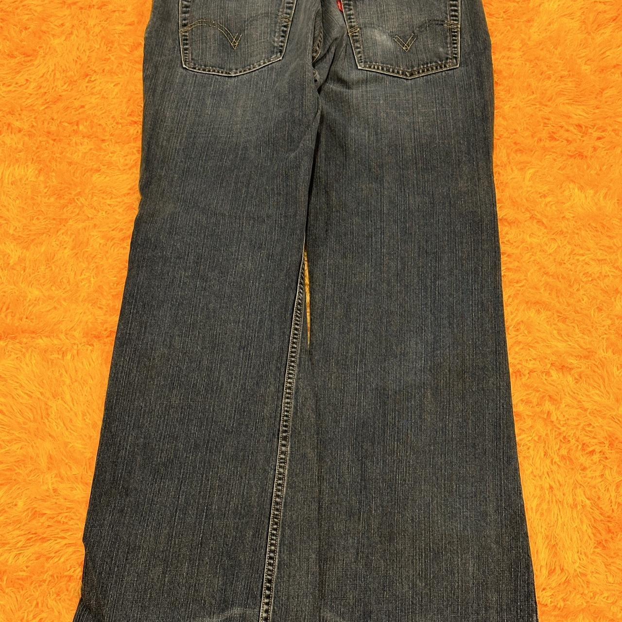 Vintage Levi’s straight fit jeans, distressed - Size... - Depop