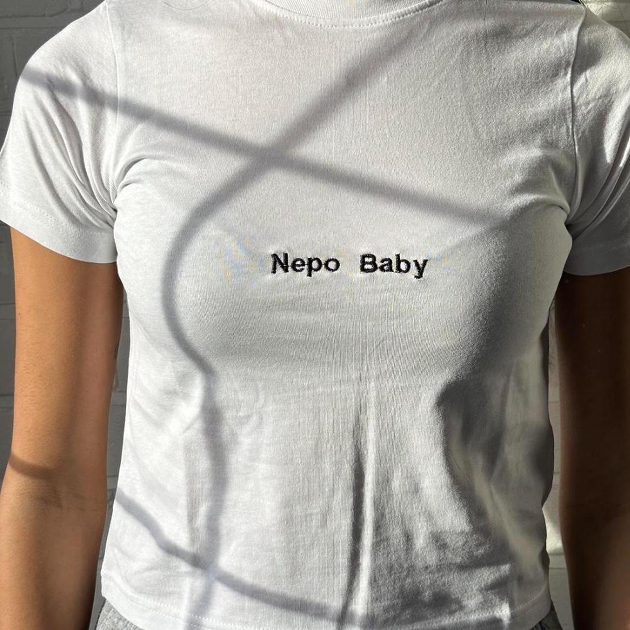 hailey bieber nepo baby t shirt. never worn and in... - Depop