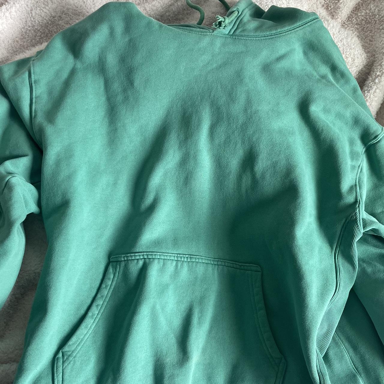 Aritzia TNA cozy boyfriend hoodie in sold out green... - Depop