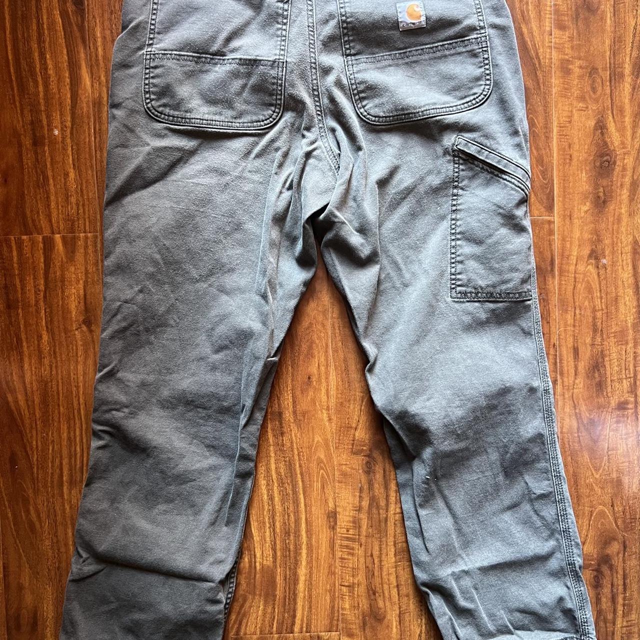 Vintage Grey Carhartt Workwear Cargo Pants Pants... - Depop