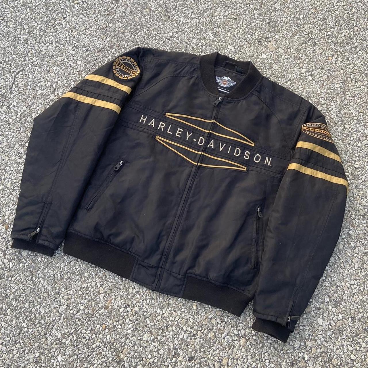 Harley Davidson Men's Black And Yellow Jacket 