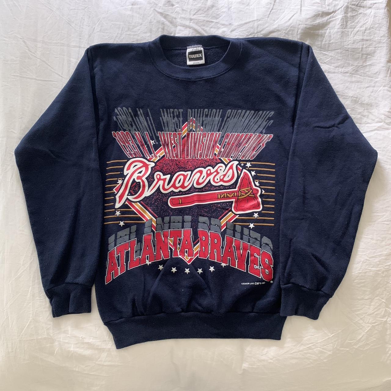 Vintage ATLANTA BRAVES Crew Neck sweatshirt - Depop
