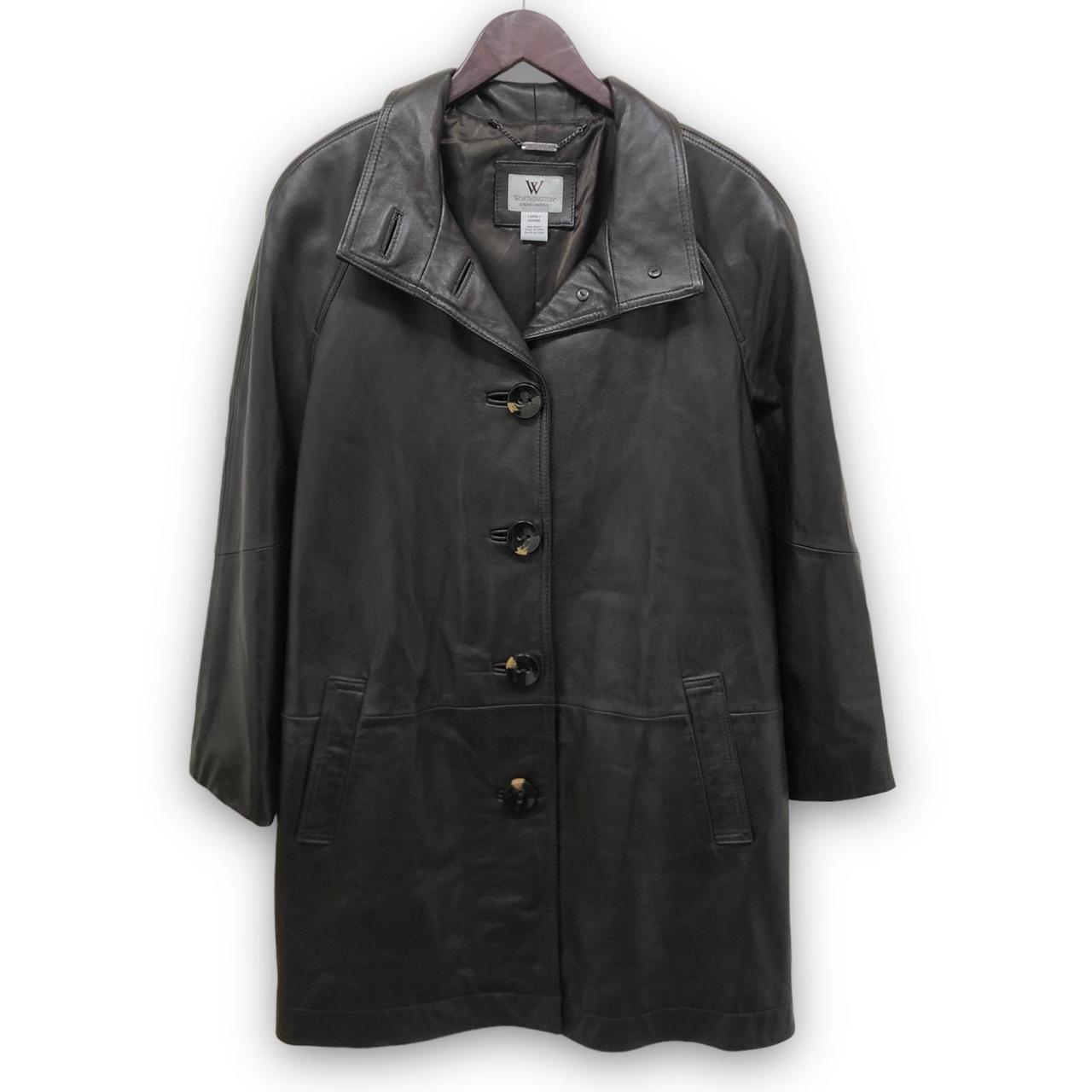 Worthington lambskin leather on sale jacket