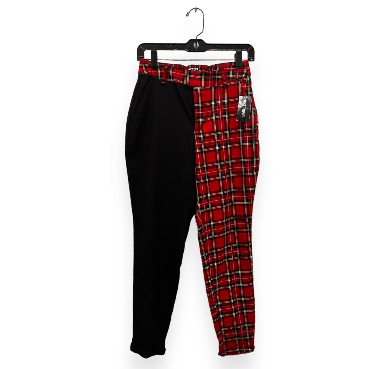 Hot Topic Denim plaid punk skinny jeans Brand: Hot - Depop