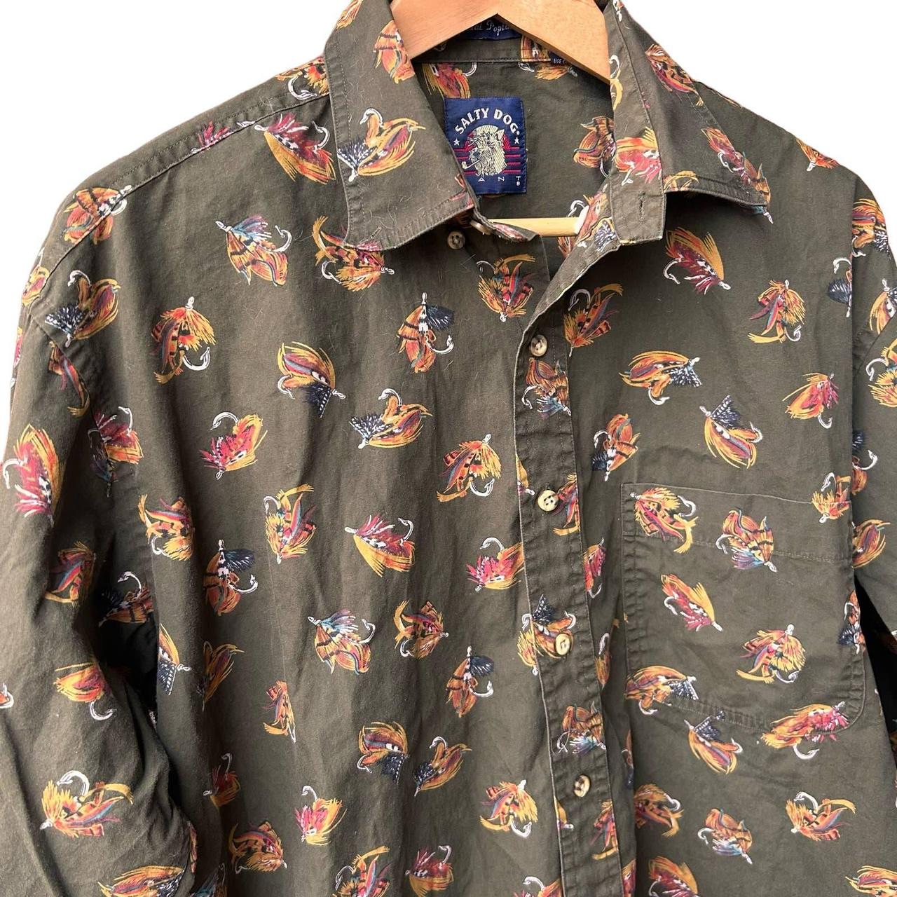 Gant Salty Dog Fishing Lure Print Button Down Shirt - Depop