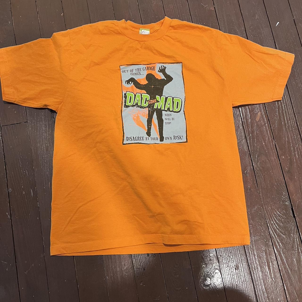 American Vintage Men's Orange and Black T-shirt | Depop