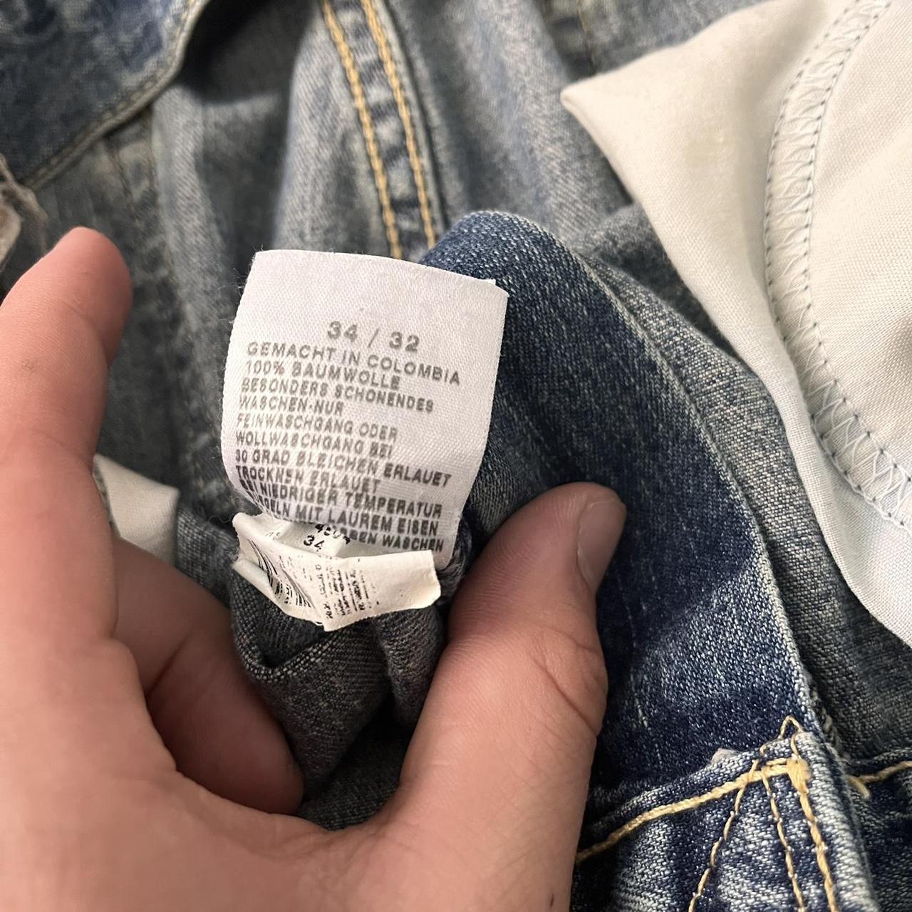 baggy nautica distressed faded blue jeans great... Depop