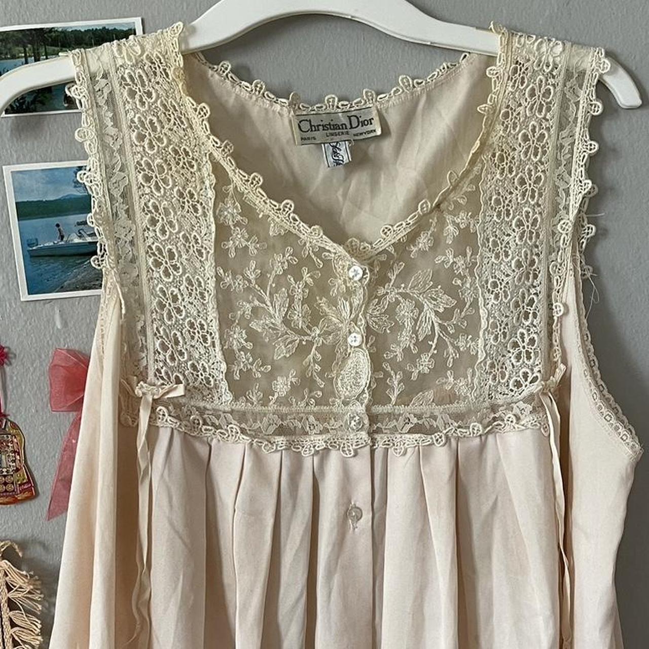 gorgeous pale pink vintage christian dior slip... - Depop