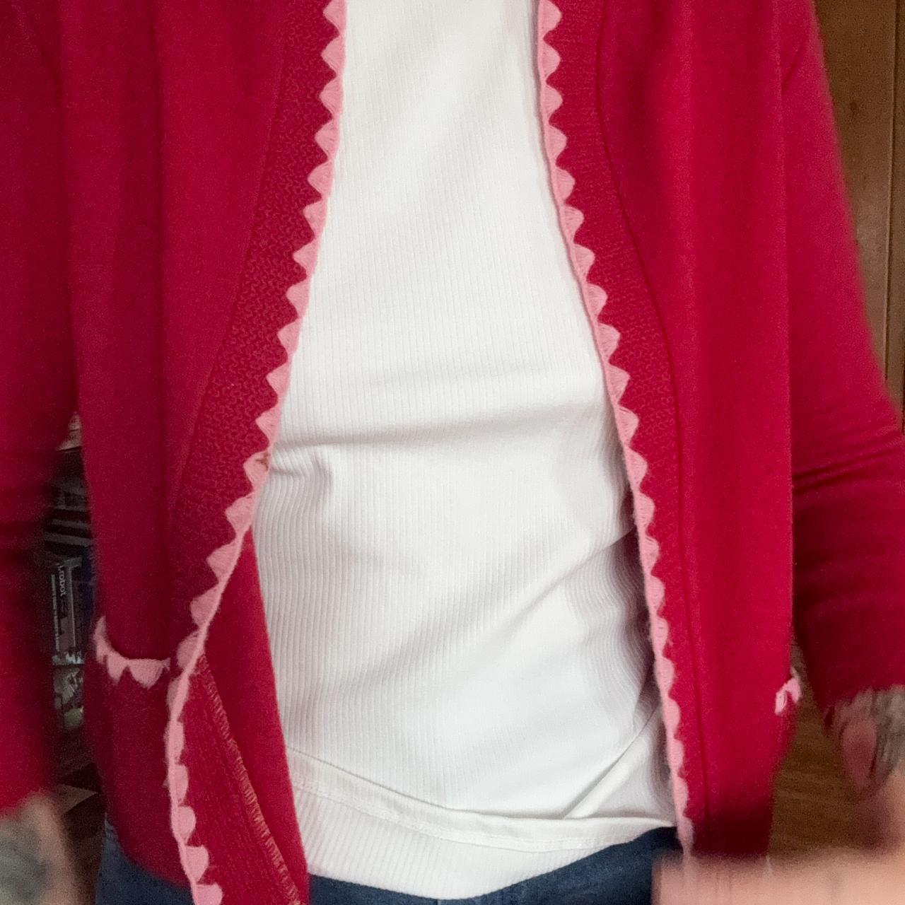 Red Sweater Orlon Acrylic Sweater 100% Virgin Acrylic/Orlon