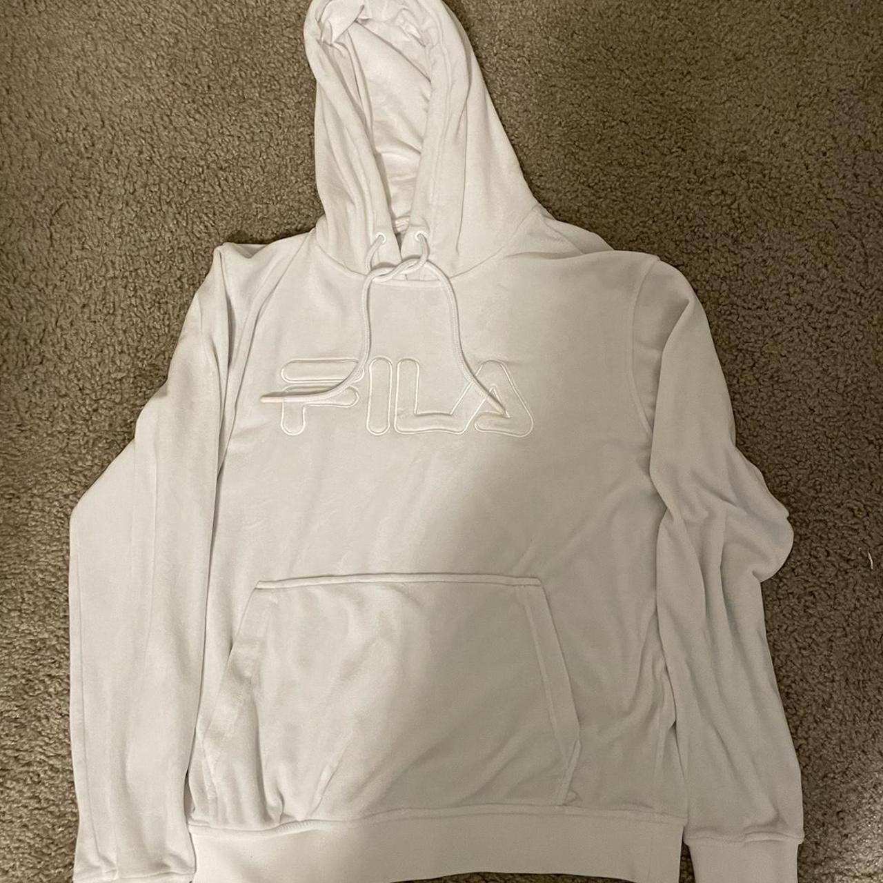 Fuzzy shop fila hoodie