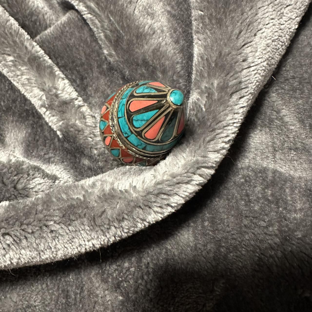 Women's Ring - Multi/Silver – Afghan silver ring … - image 2