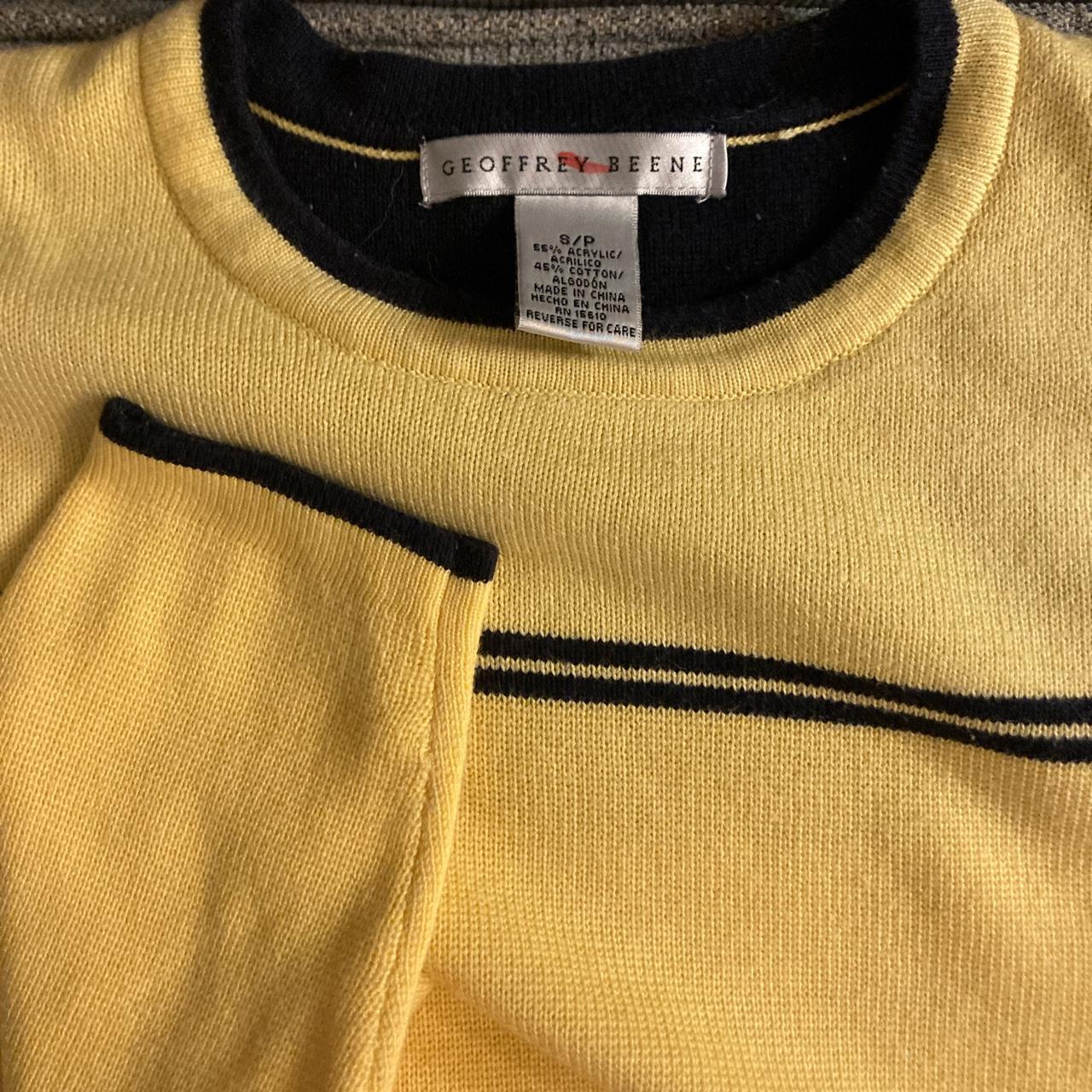 Geoffrey Beene Women's Yellow and Navy Jumper (3)