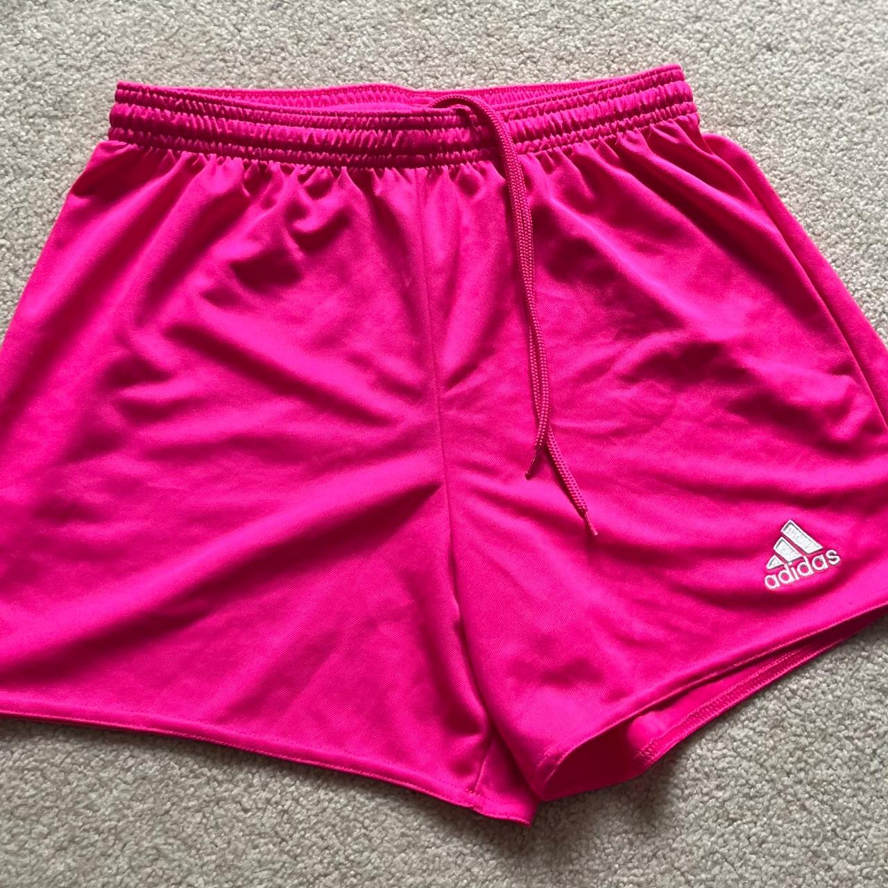 Adidas Women's Pink and White Shorts | Depop