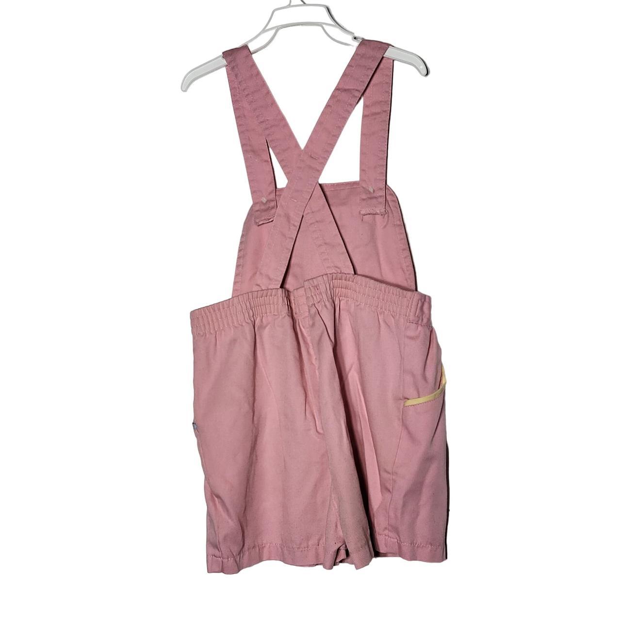 Vintage Izod Lacoste Pink Overalls with a Pocket... - Depop