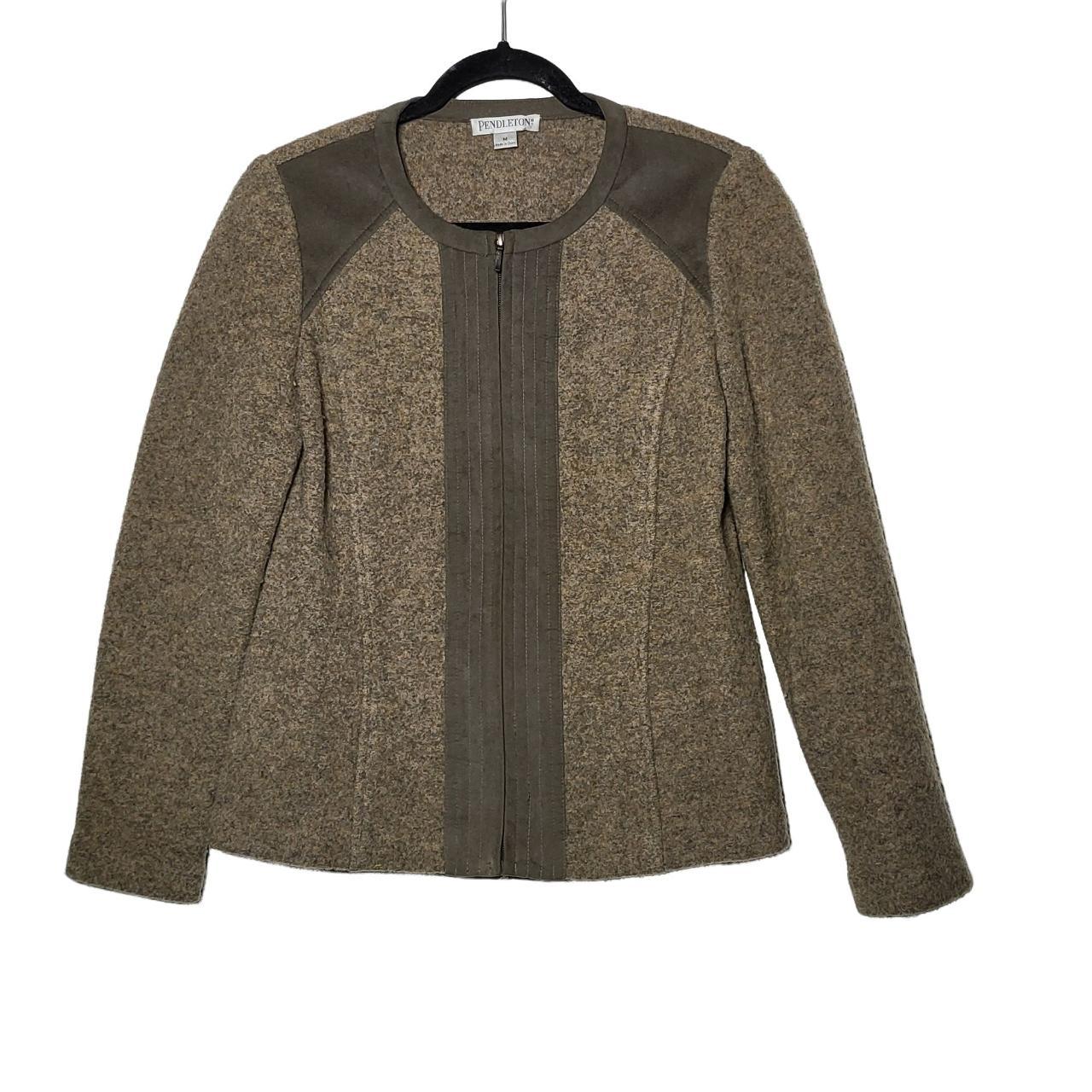 Pendleton Women's Lamb's Wool ZipUp Sweater Jacket... Depop