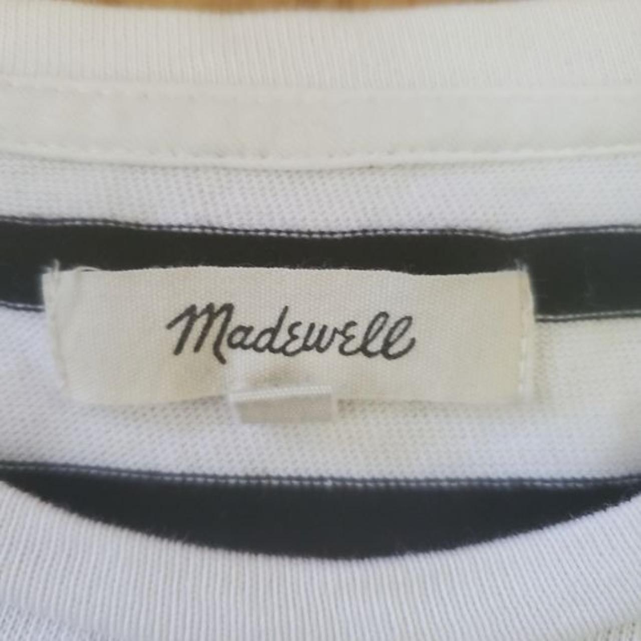 Madewell Striped Tie-Back Black & White Shirt Womens... - Depop
