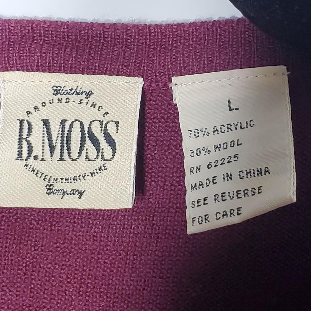 B. Moss Wool Floral Button-Down Cardigan Sweater... - Depop