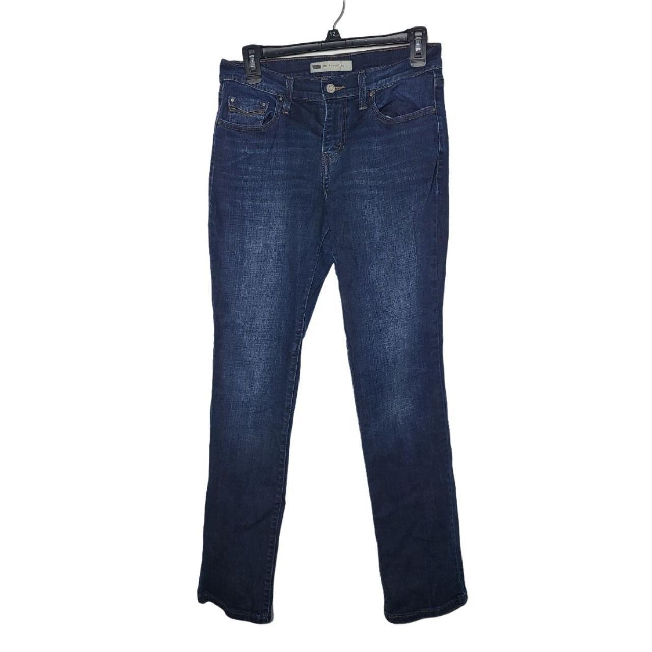 Levi's 505 Straight Leg Denim Blue Jeans Women's... - Depop