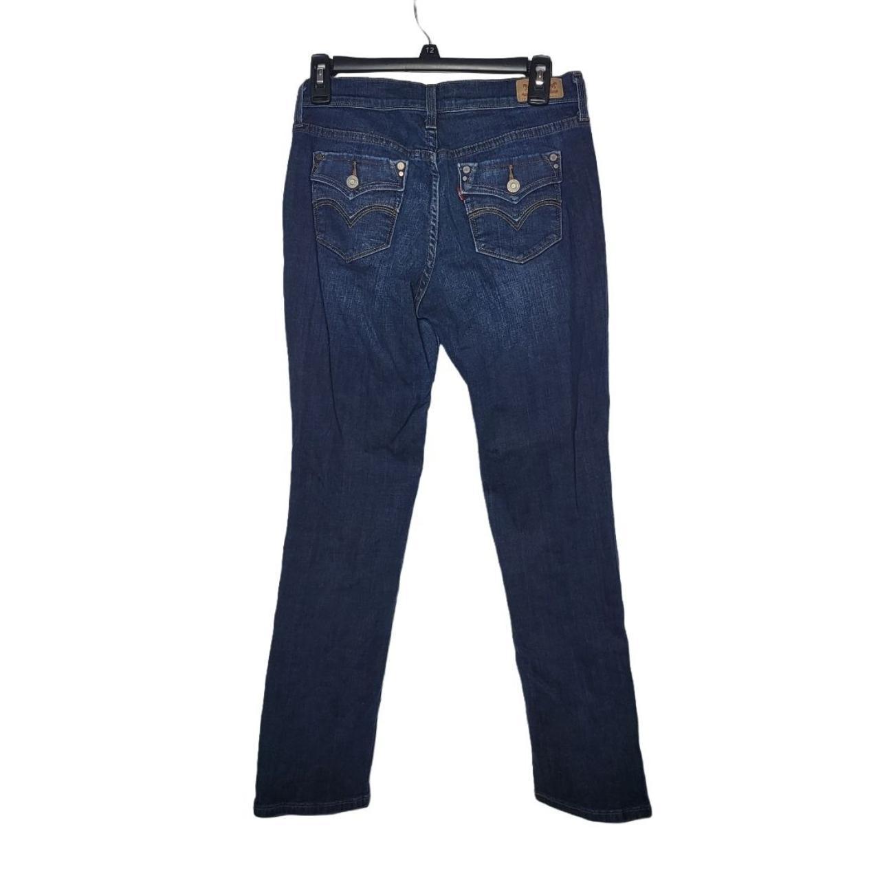 Levi's 505 Straight Leg Denim Blue Jeans Women's... - Depop