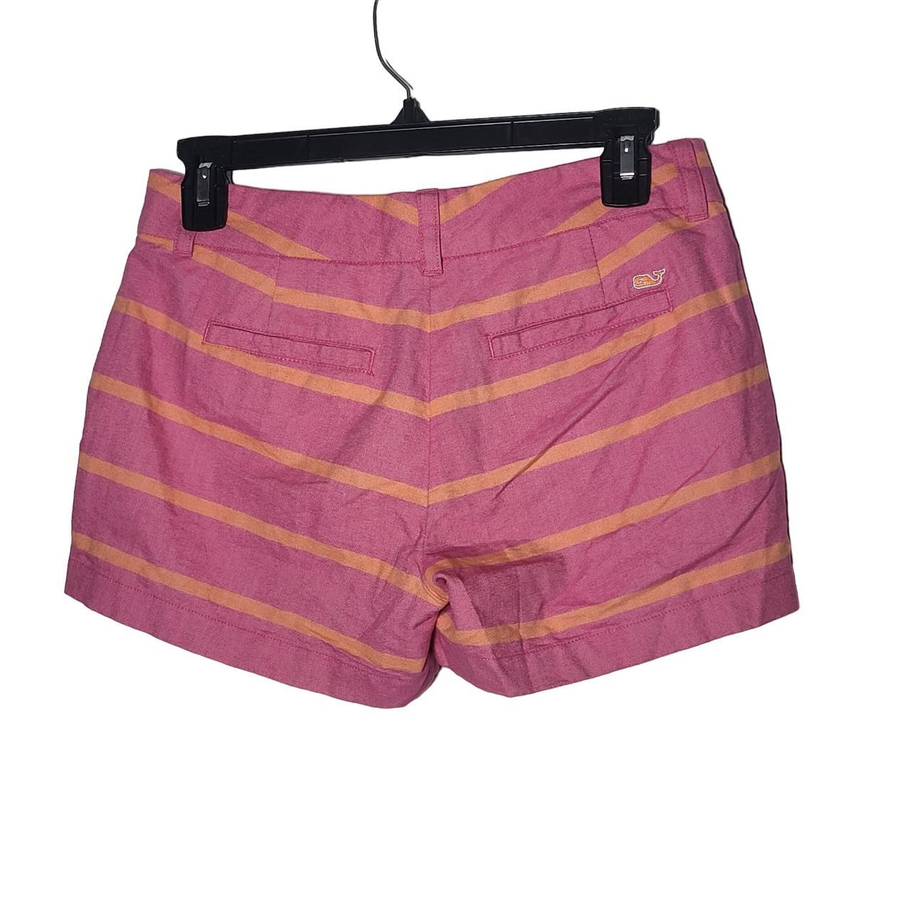 Vineyard Vines Pink and Orange Striped Shorts... Depop