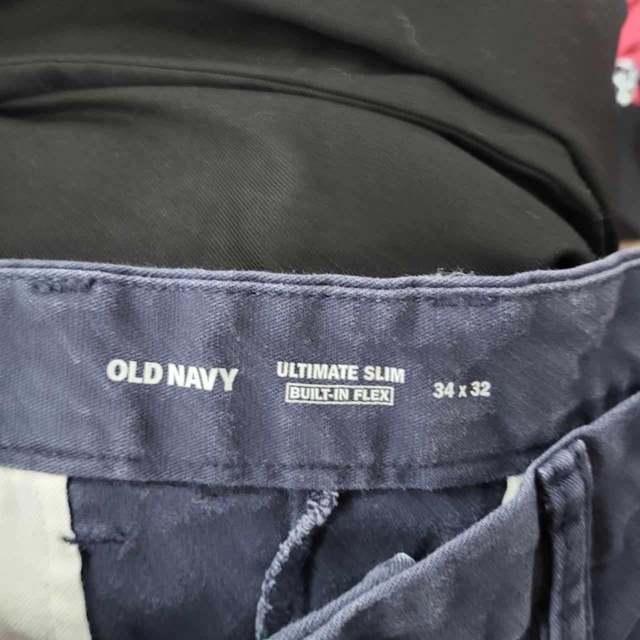 Old Navy Men's Ultimate Slim Built-In Flex Navy - Depop