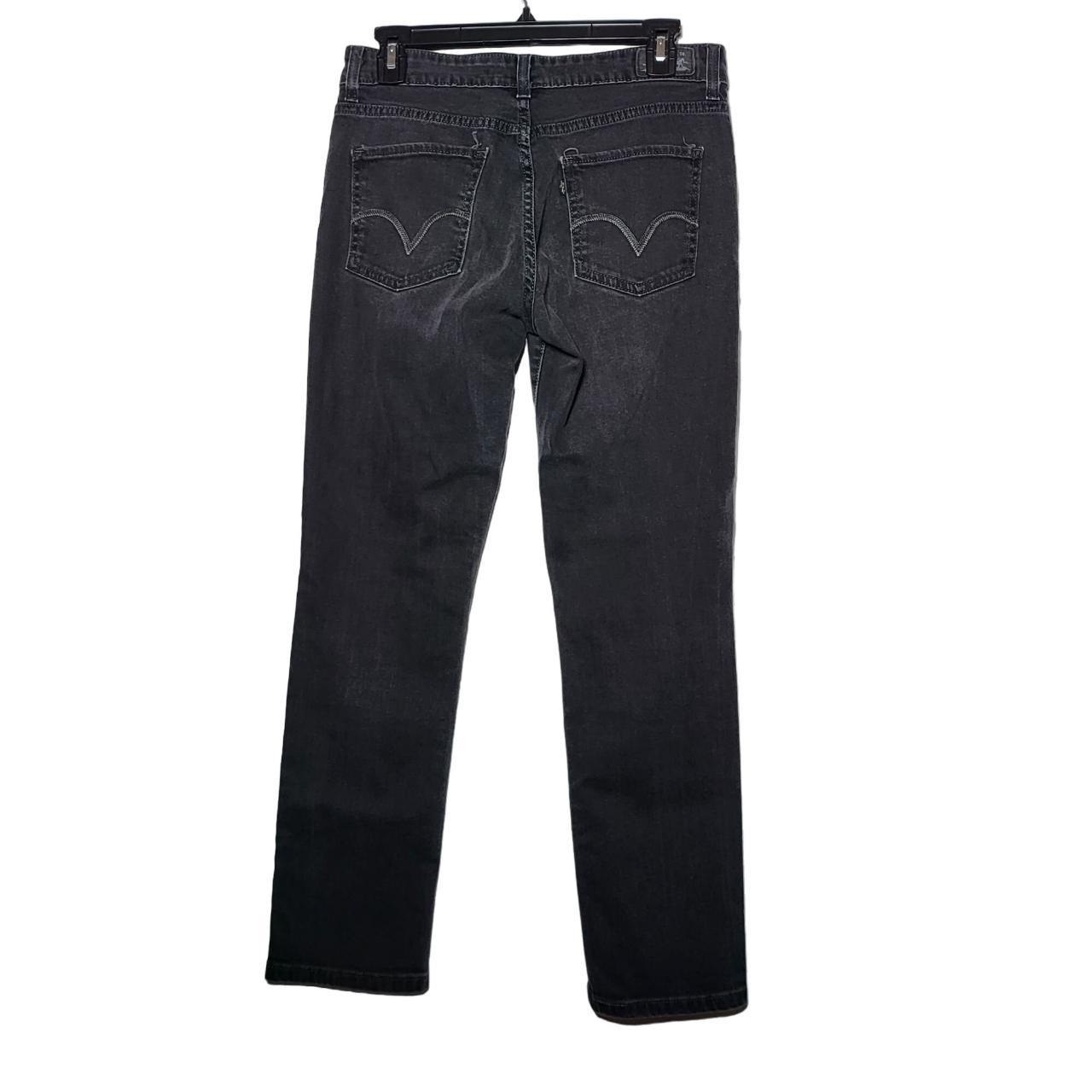 Levi's Mid Rise Skinny Denim Black Jeans Size:... - Depop