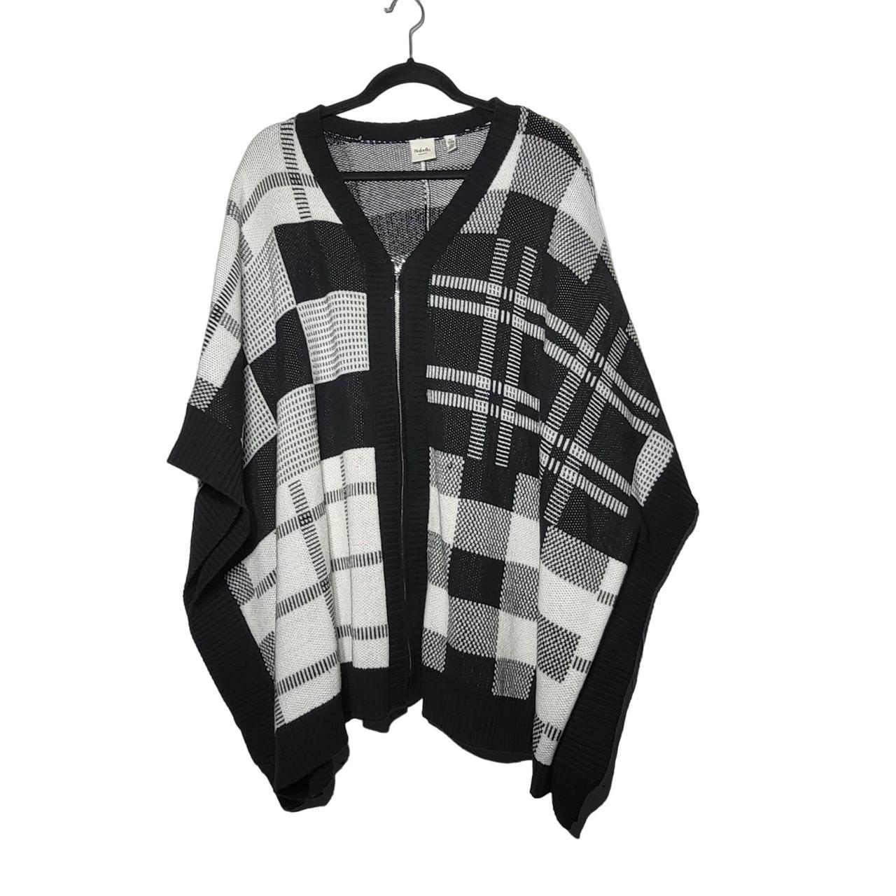 Rafaella Women's Black and White Jumper Depop