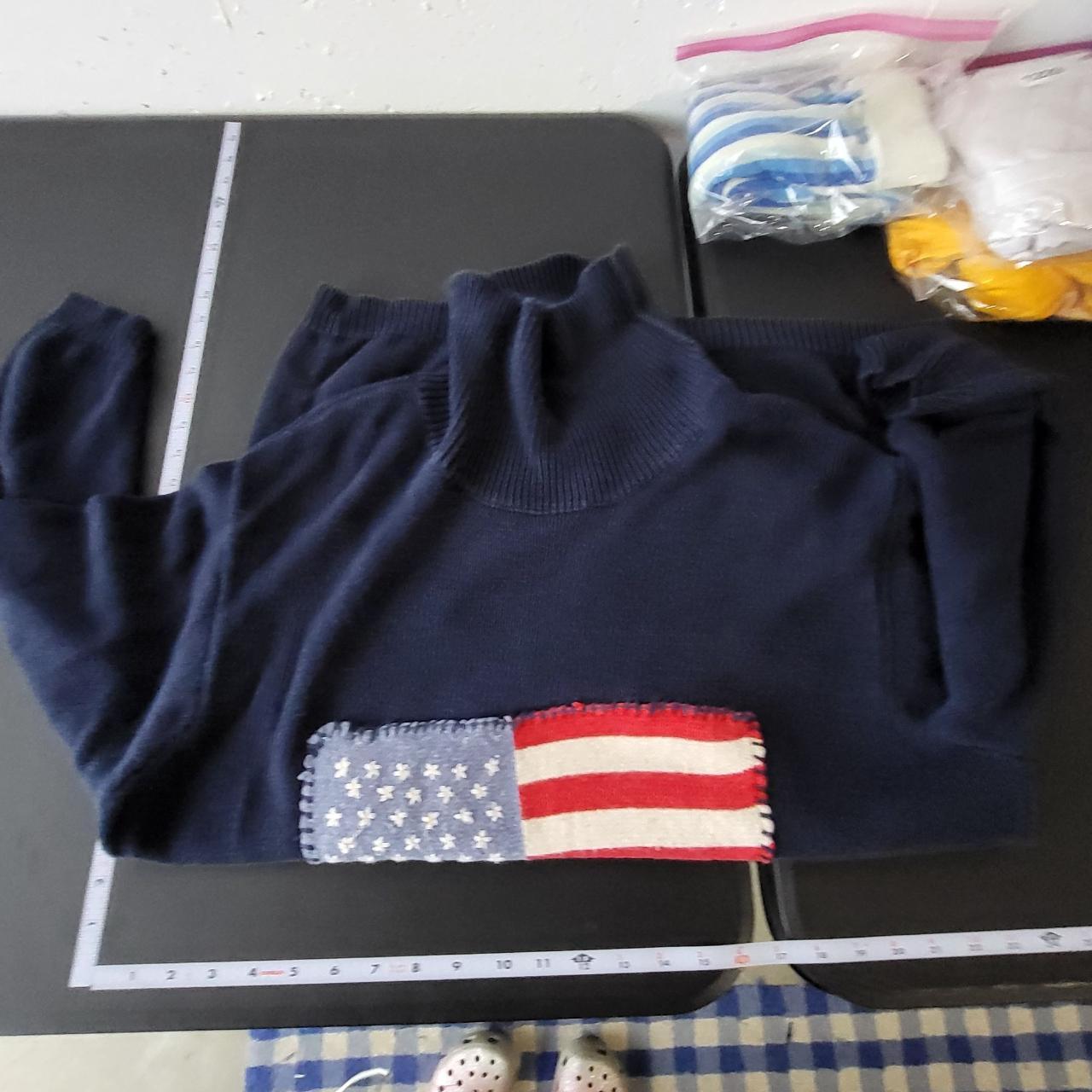 Jacque and Koko Womens Flag Knit Turtleneck Sweater... Depop