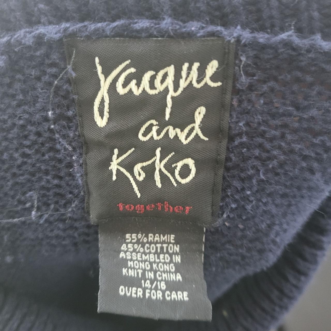 Jacque and Koko Womens Flag Knit Turtleneck Sweater... Depop