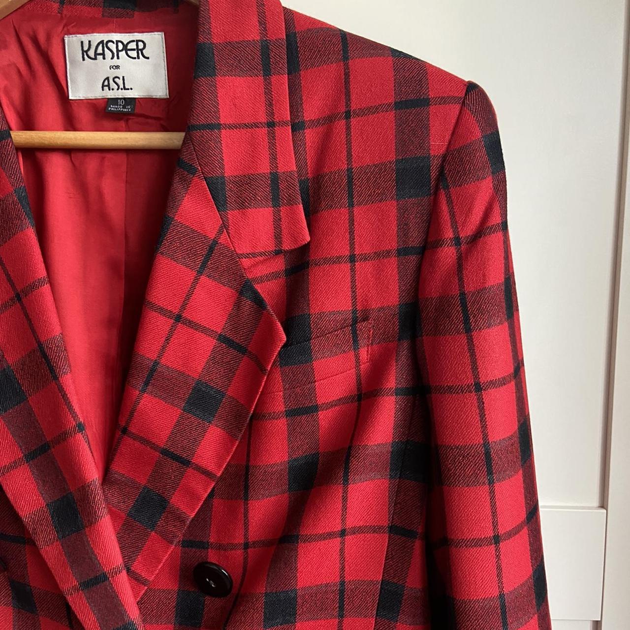 Kasper Women's Red and Black Jacket | Depop