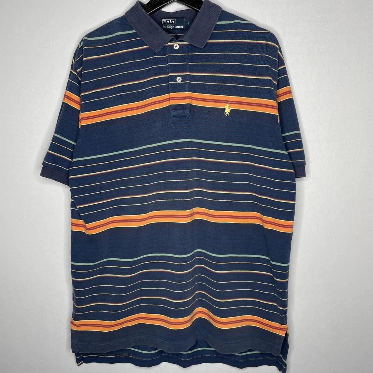 Vintage 90s Polo Ralph Lauren Striped Quarter... - Depop