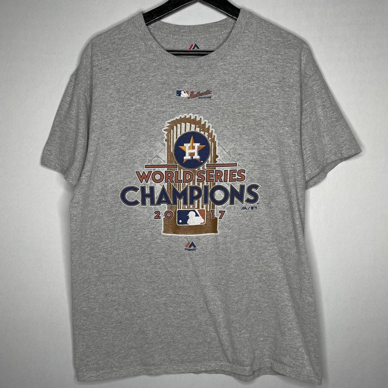 HOUSTON ASTROS WORLD SERIES CHAMPIONS 2017 MAJESTIC - Depop