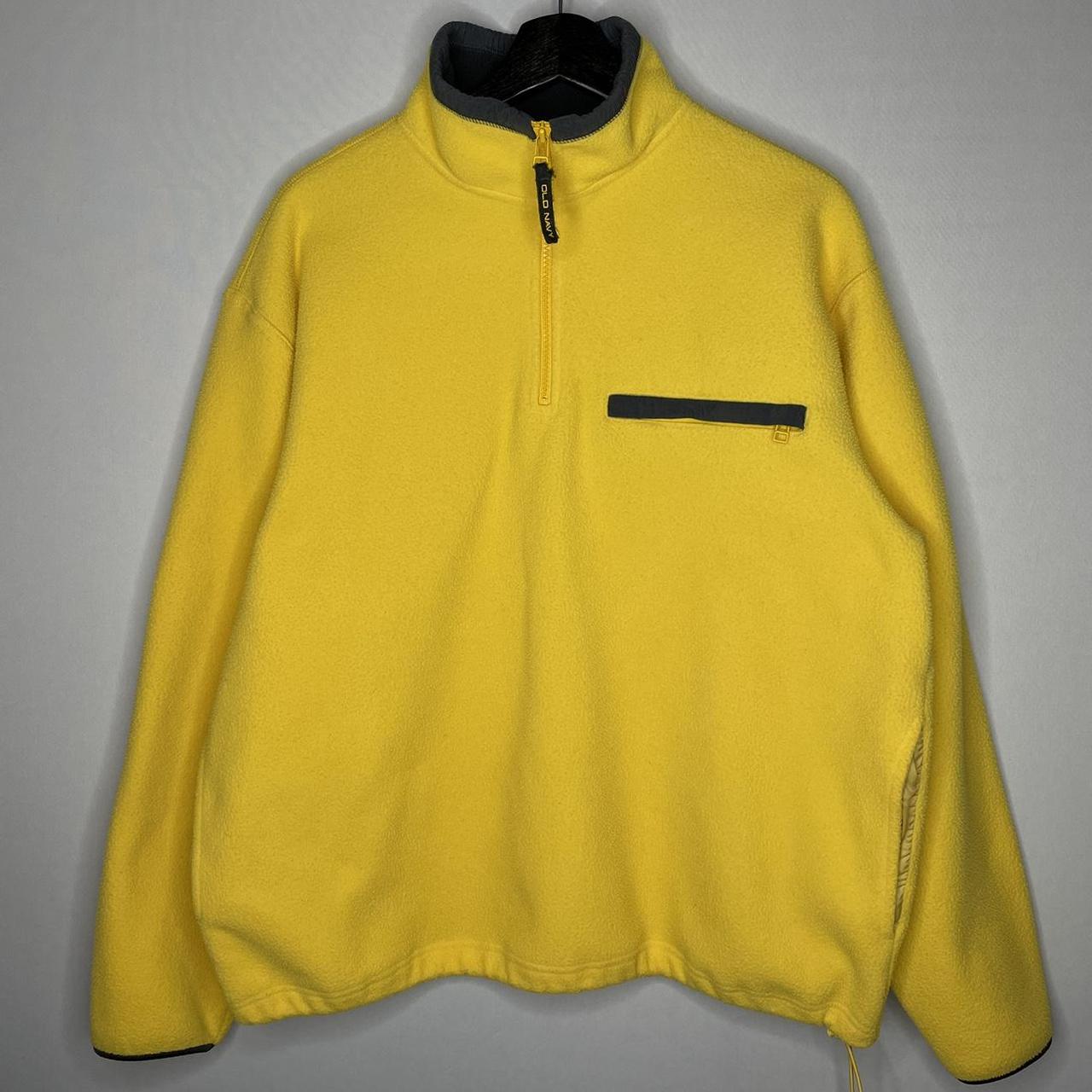 00s Old Navy Fleece Quarter ZipUp Pocket Jacket... Depop
