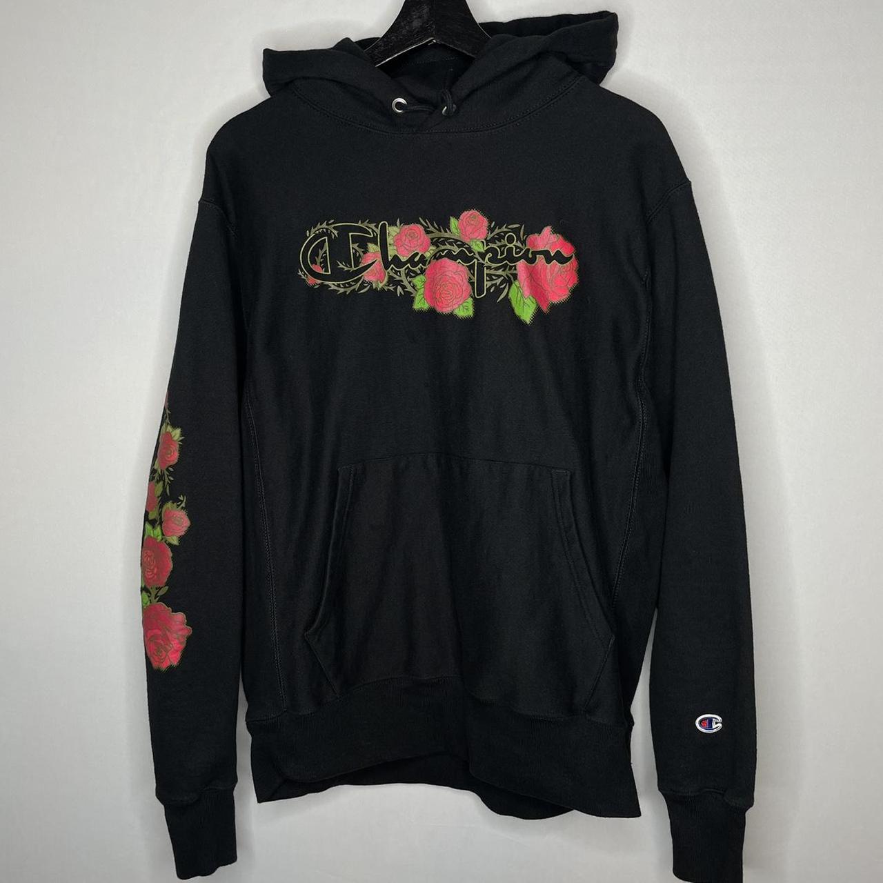 Champion gucci hot sale rose hoodie