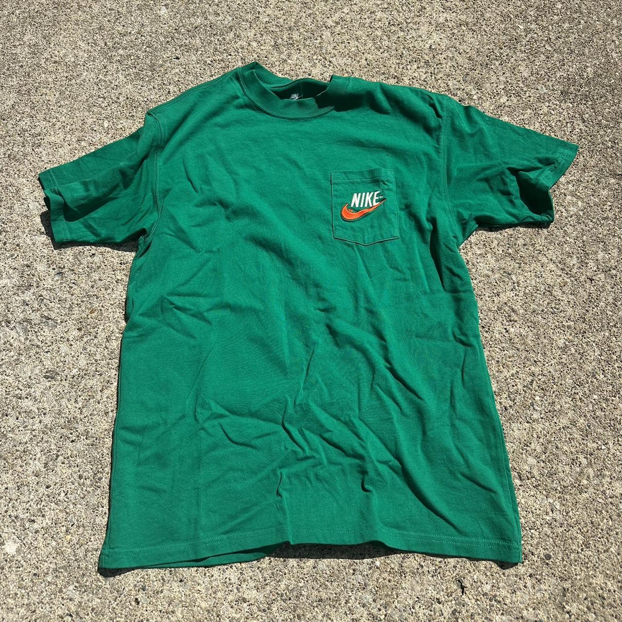 fluorescent green nike shirt