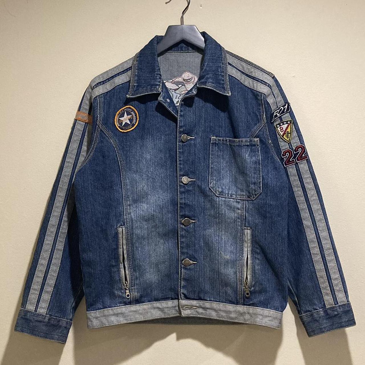 Vintage Jean Jacket Cool patches and embroidery No... - Depop