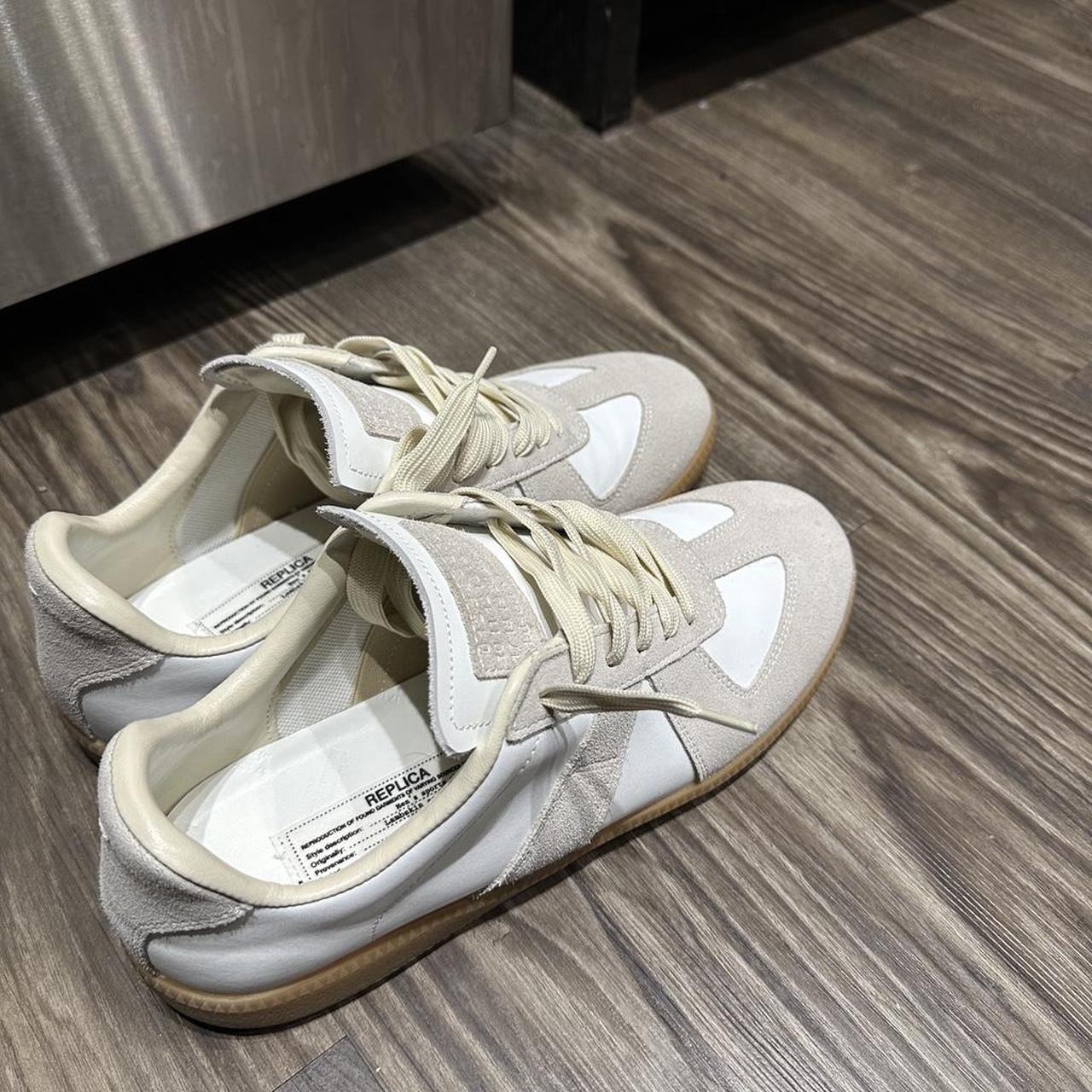 Maison Margiela cream and white Gats Size 11 / | Depop