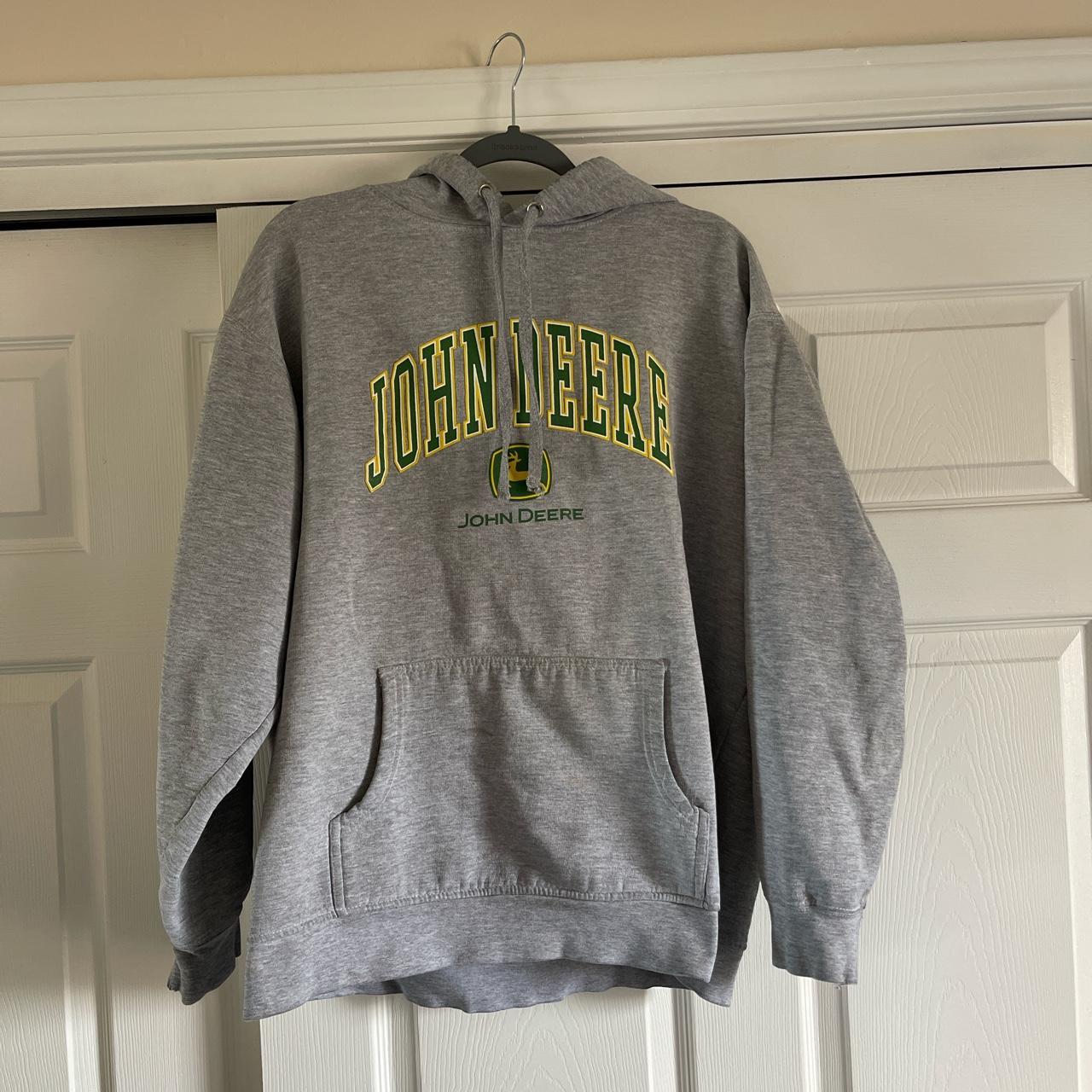 John Deere Men's Grey Hoodie | Depop