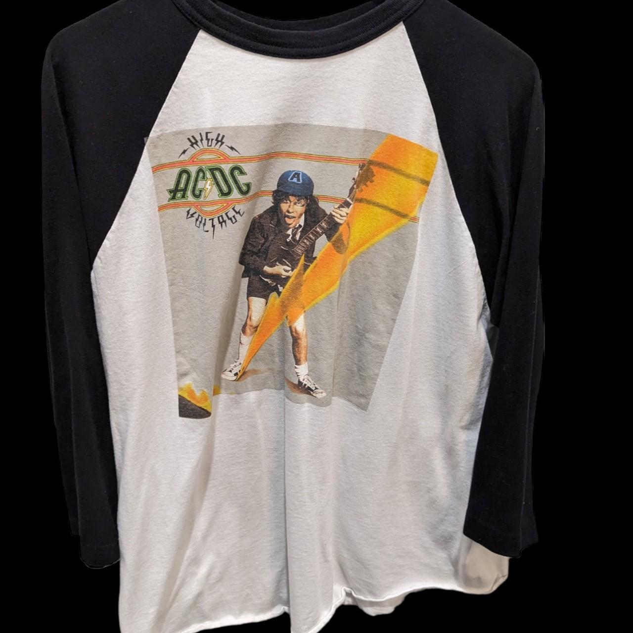 Vintage AC/DC baseball style Tshirt. Size XL and... - Depop