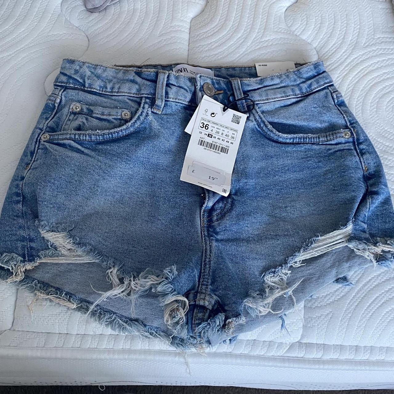 Zara Women's Blue Shorts Depop