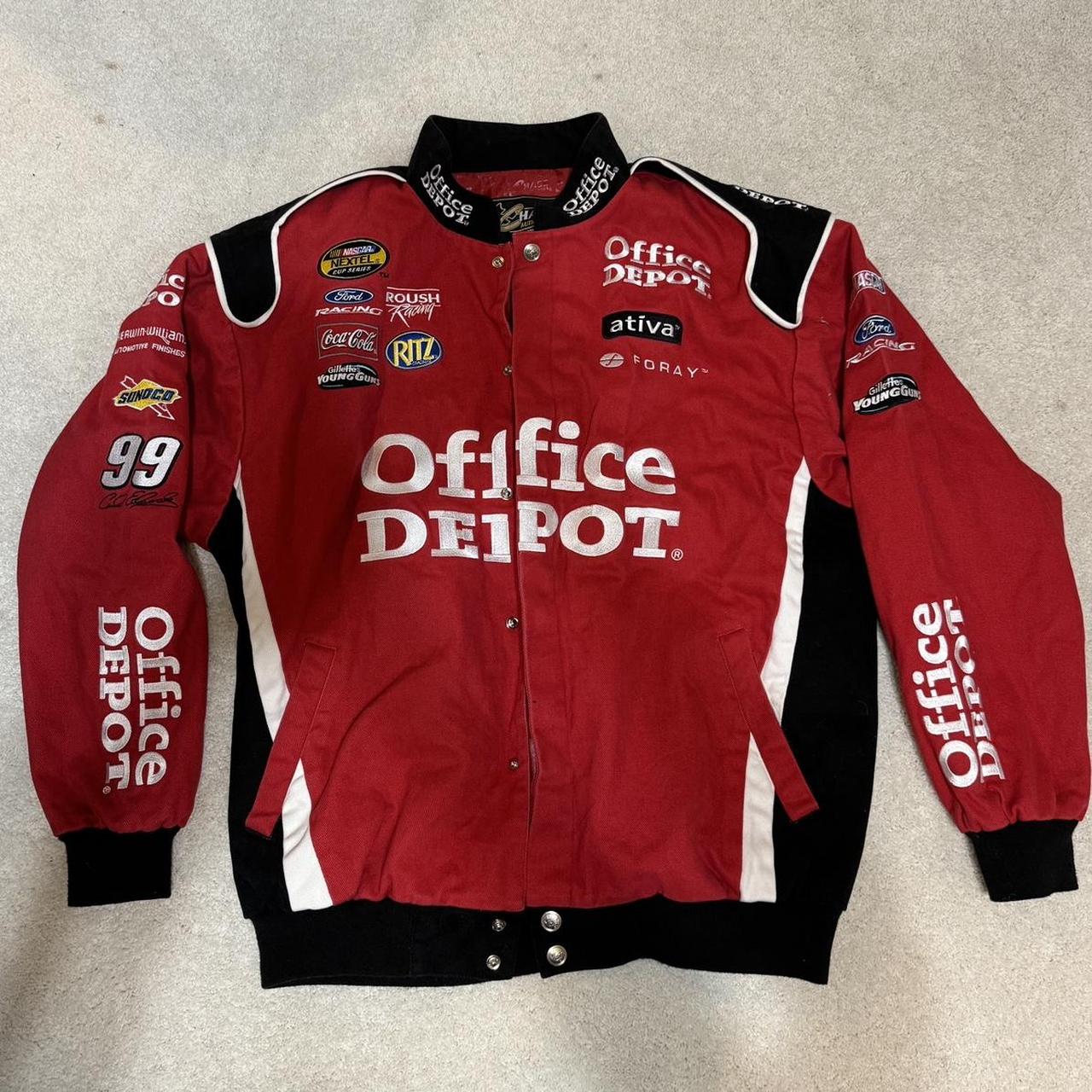 VINTAGE RACER JACKET men's Office Depot authentic... - Depop