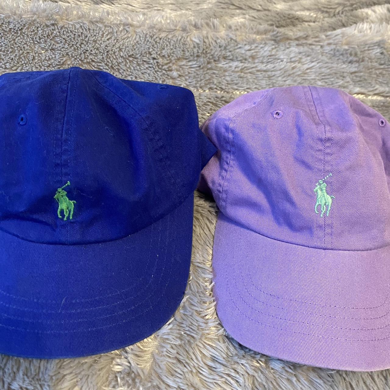 Polo Ralph Lauren Men's Blue and Purple Hat | Depop