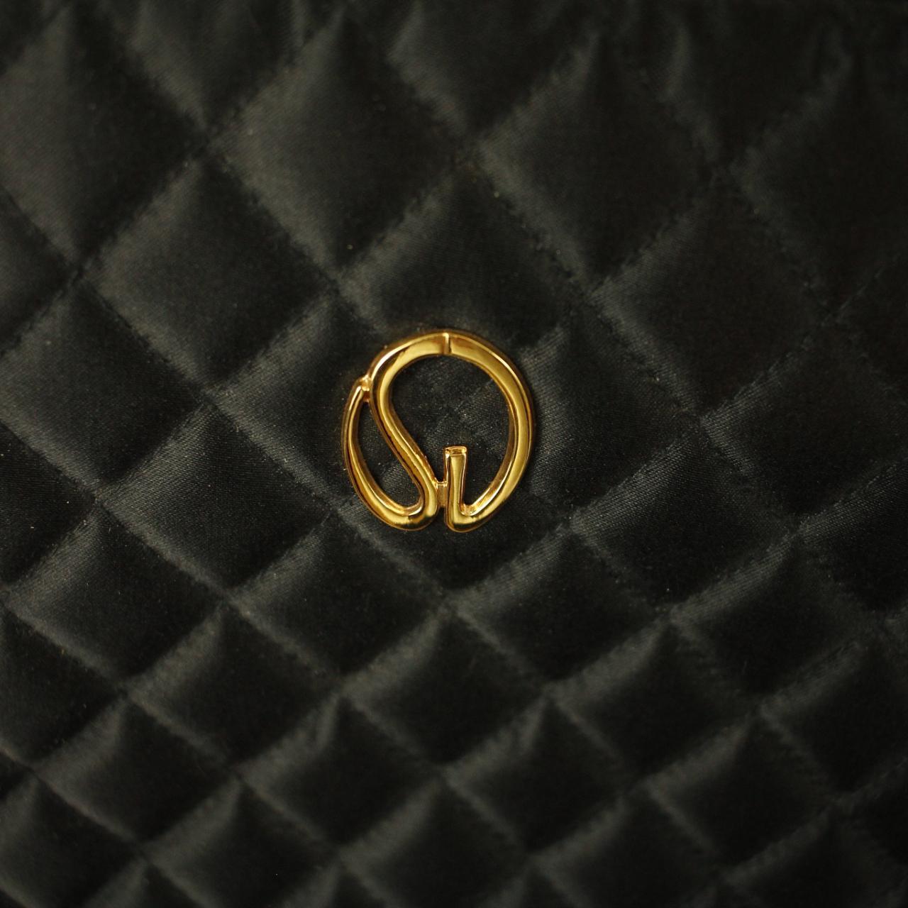 St. John Quilted Nylon Black retailer Gold Shoulder Bag Tote