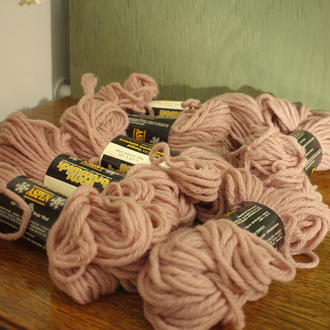 Vintage Yarn Lot of Yarn Bulk Yarn Pink Yarn Vintage - Depop