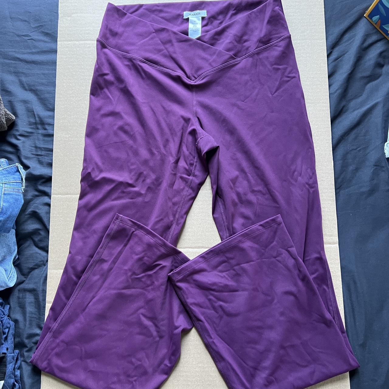 Garage Purple Flared Leggings Depop