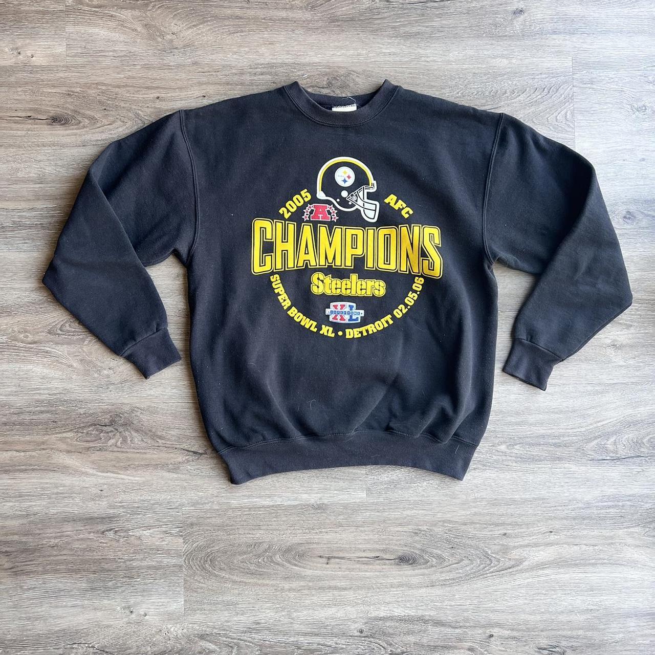 Vintage Steelers Championship Crewneck No damages... - Depop