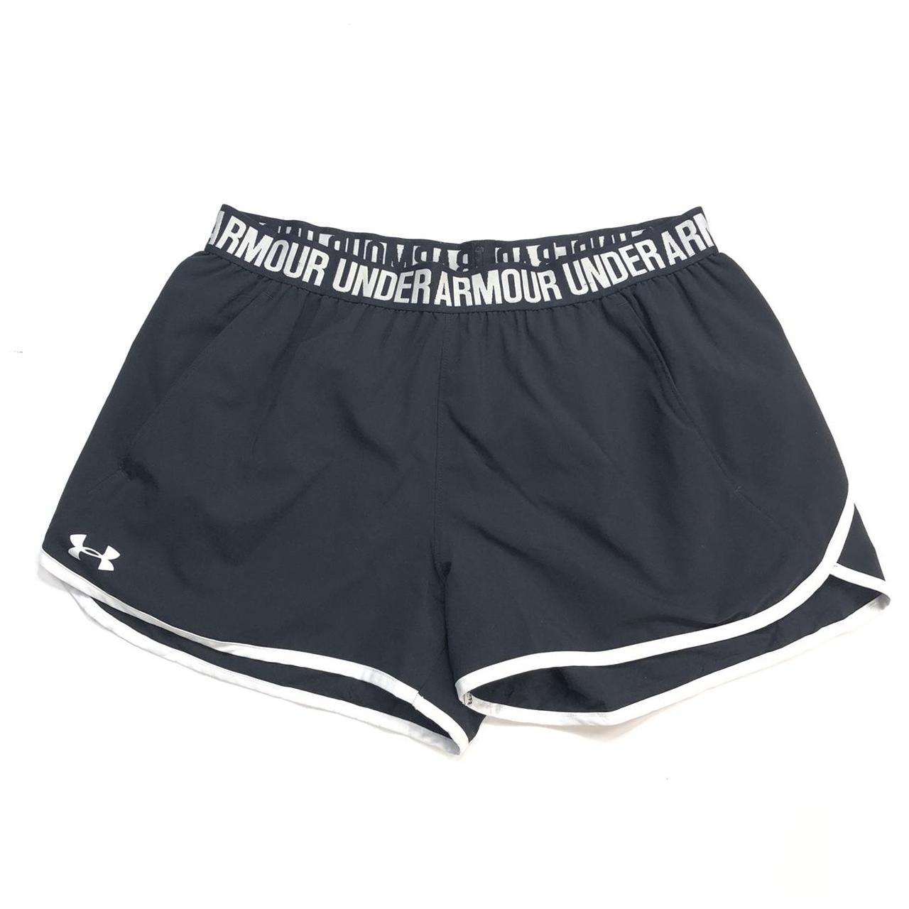 Under Armour Men's Black and White Shorts | Depop