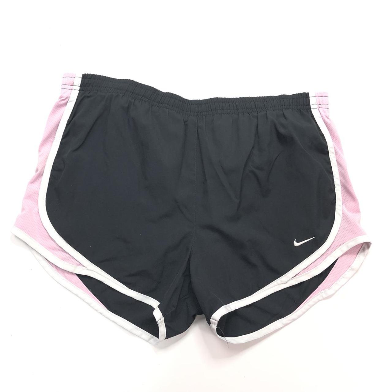 BLACK PINK NIKE SHORTS Sport Shorts with swoosh... - Depop