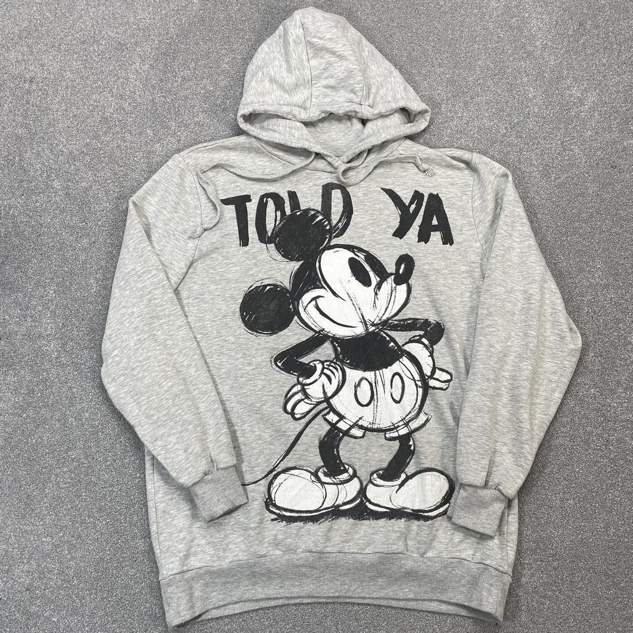 Grey mickey mouse online hoodie